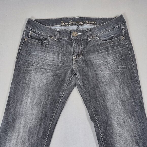 Guess Jeans women's size 29 medium washed grey colour Pismo Straight leg denim - Picture 2 of 14